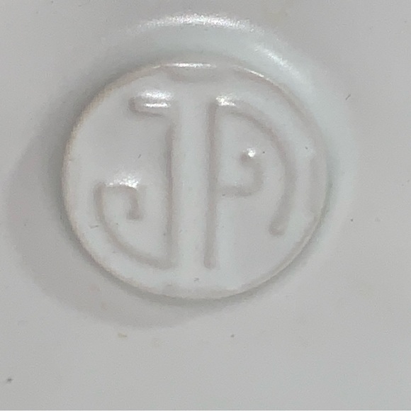 JONATHAN ADLER large/tall footed HEXAGON VASE white MCM glazed ceramic - Picture 2 of 11